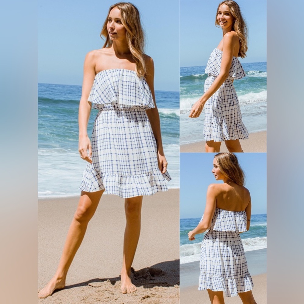 3-Pack Printed Ruffle Tiered Tube Dress